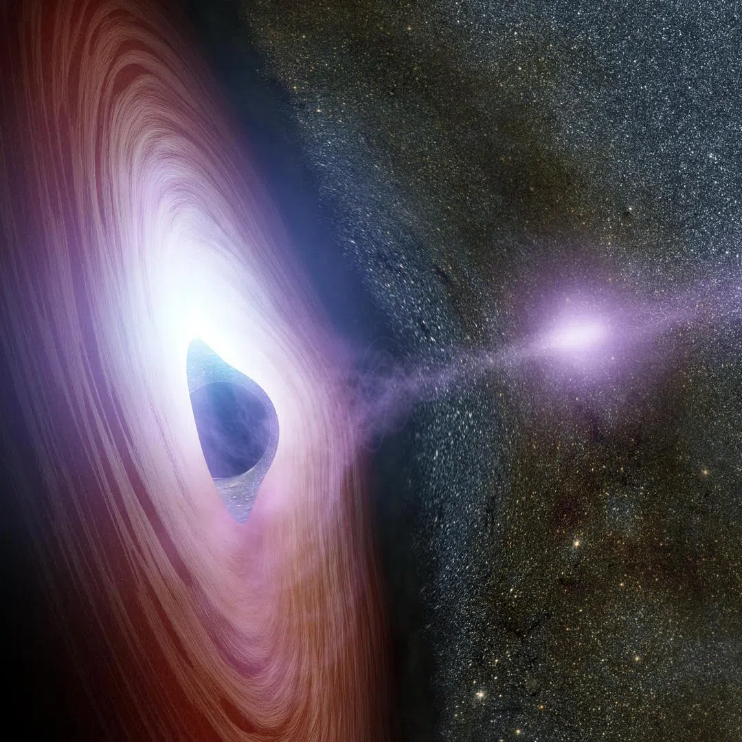 A black hole’s event horizon is the boundary from which nothing can escape - not even light.