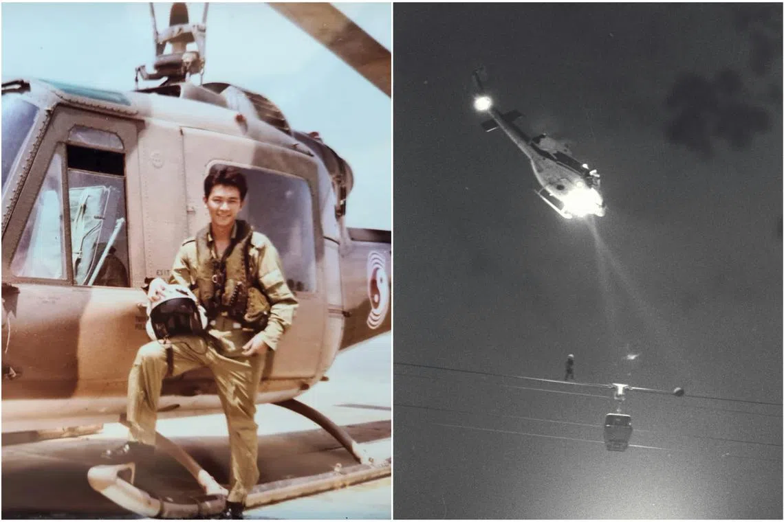 RSAF helicopter pilot Benson Tan, then 19, flew one of the two Bell 212s that were used in the rescue operation.