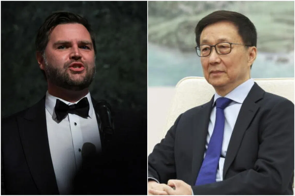Mr Vance and Mr Han discussed an array of topics including fentanyl, balancing trade and regional stability, the Trump-Vance transition team said in a statement.