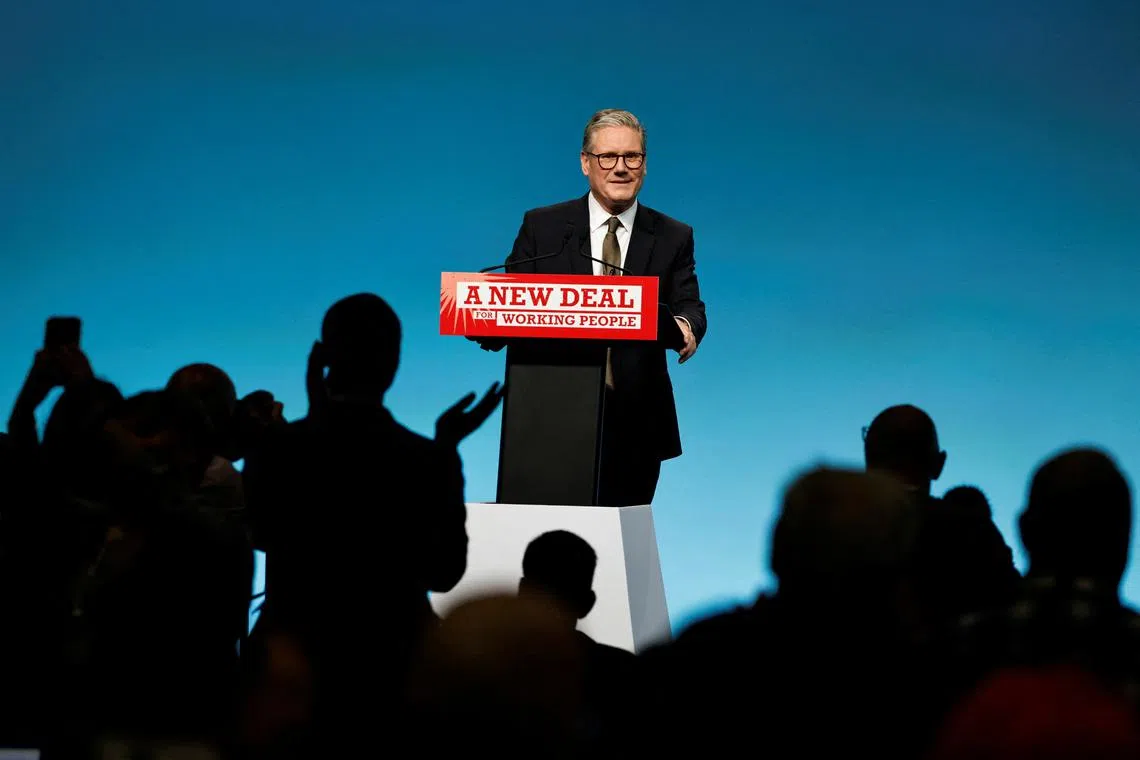 British Prime Minister Keir Starmer attends the Trades Union Congress (TUC) conference in Brighton, Britain September 10, 2024. REUTERS/Carlos Jasso