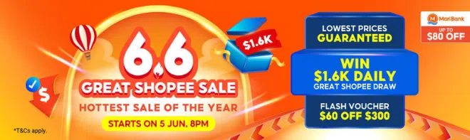 6.6 Shopee sale