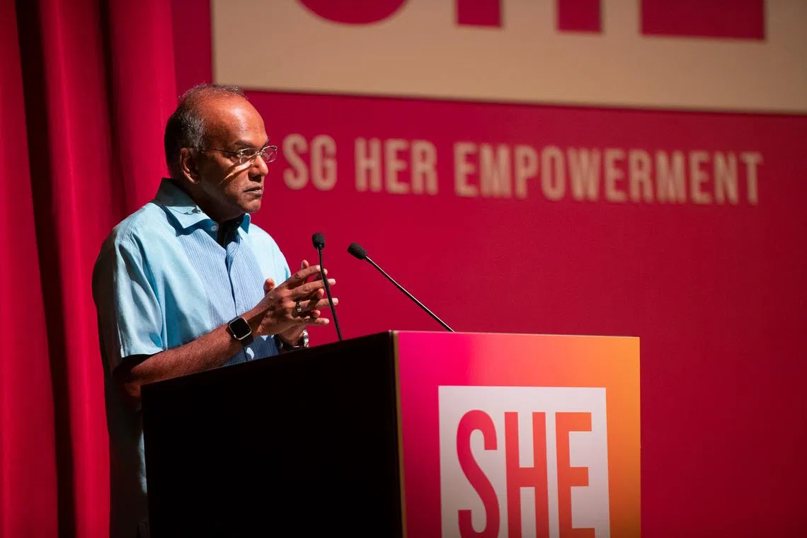Home Affairs and Law Minister K. Shanmugam said it is important to raise awareness on women’s issues.