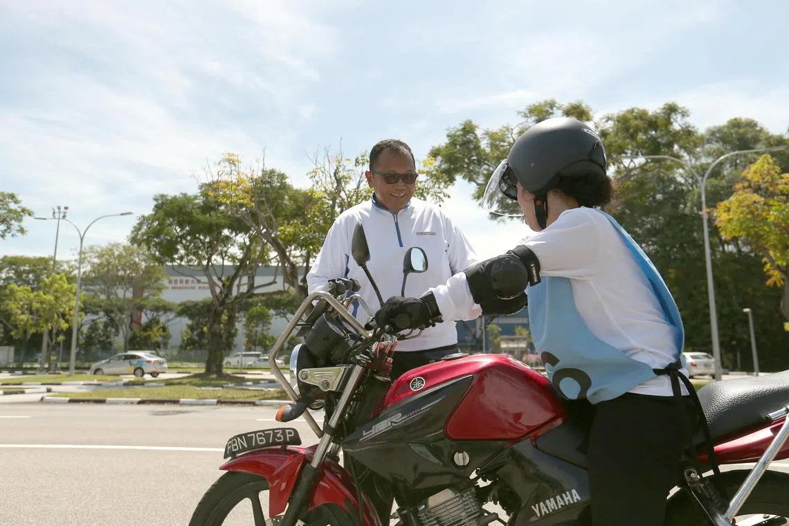 zyride - Mr Kamsani Abdullah, chief riding instructor at ComfortDelgro Driving School.