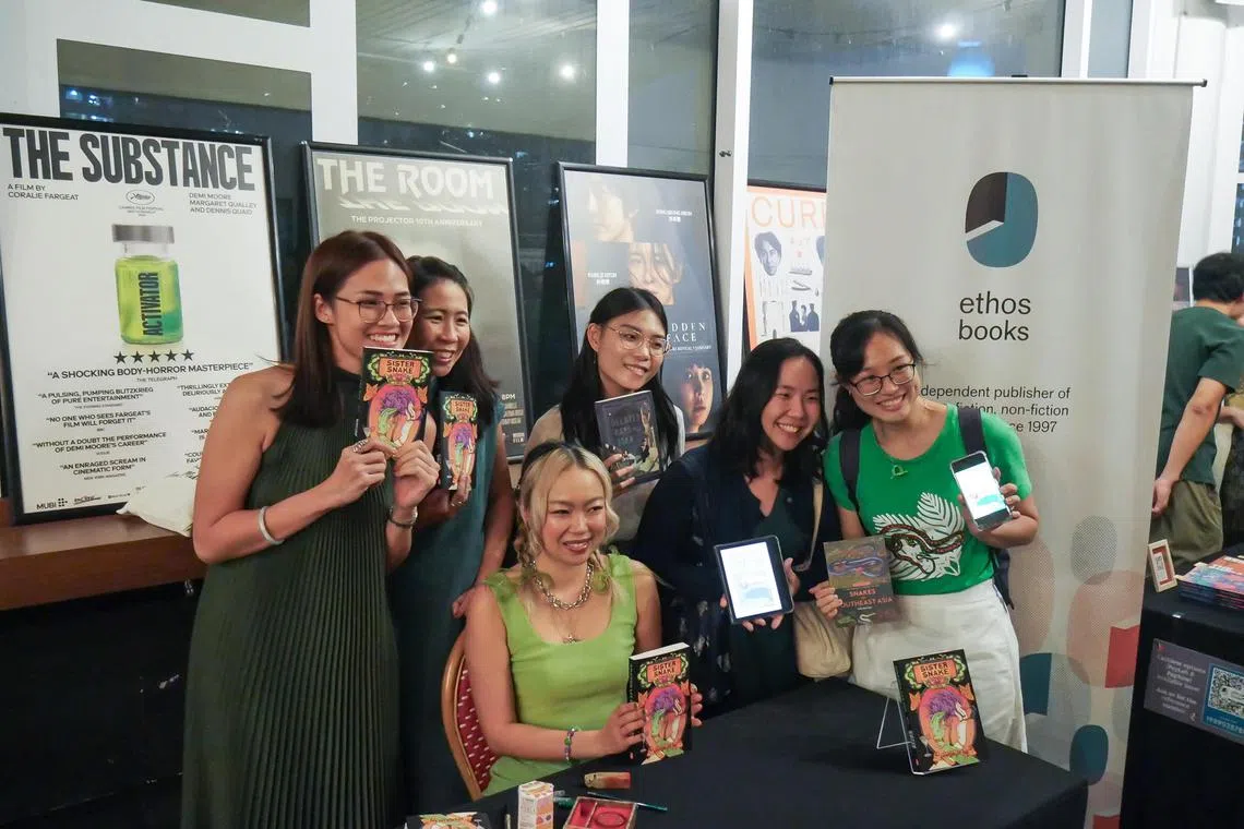 The book launch of Singaporean novelist Amanda Lee Koe's Sister Snake (2024) saw devoted fans pledging allegiance to one of her two immortal snake characters. 