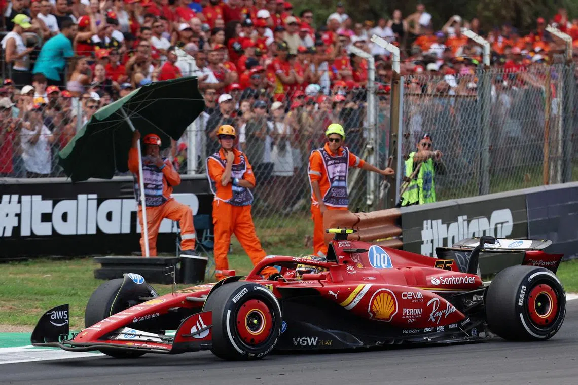 Formula One F1 - Italian Grand Prix - Autodromo Nazionale Monza, Monza, Italy - September 1, 2024
Ferrari's Carlos Sainz Jr. in action REUTERS/Claudia Greco     TPX IMAGES OF THE DAY     