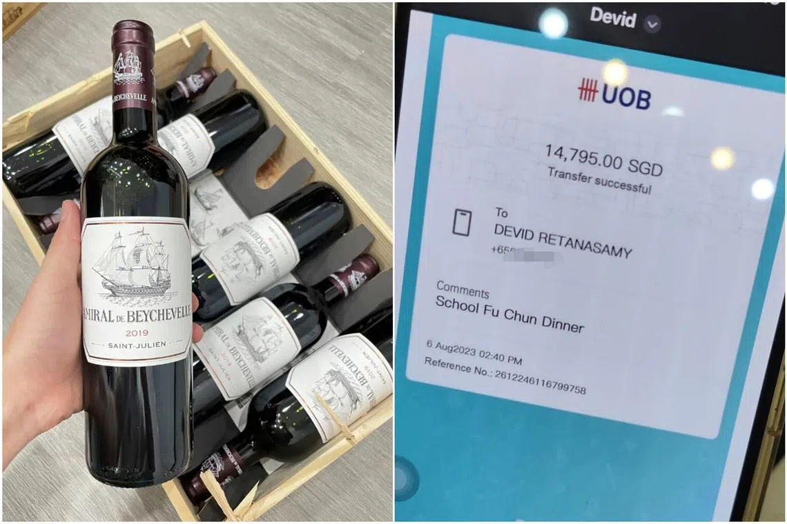 The hawker was sent what turned out to be a fake PayNow receipt that showed $14,795 “transferred” to him for the dinner.