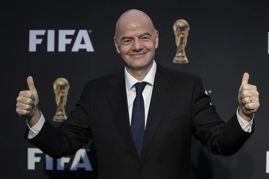 Fifa President Gianni Infantino attending the 2026 World Cup official brand launch at the Griffith Park Observatory in Los Angeles, California, on Wednesday.