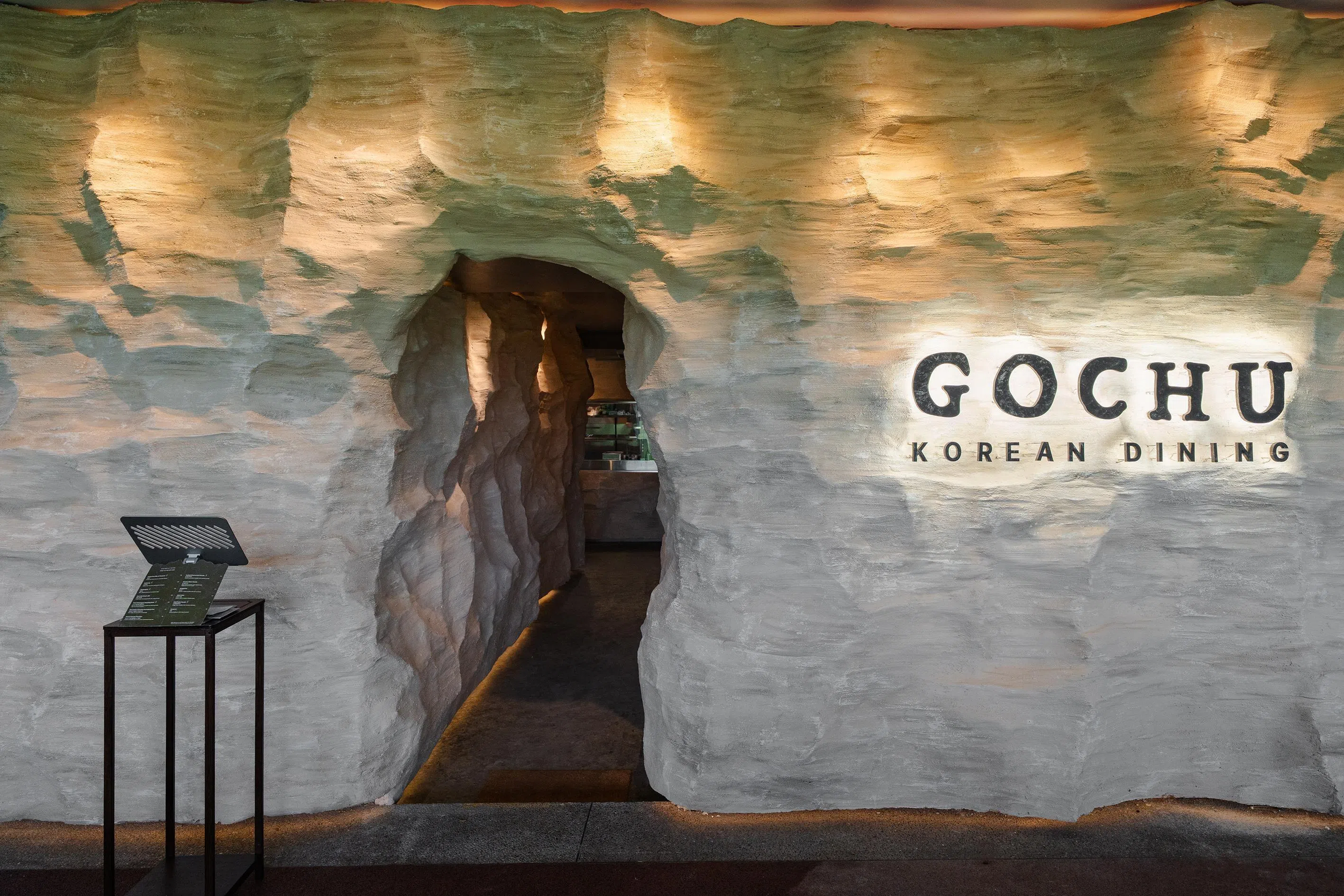 Initia Group’s Gochu restaurant at Orchid Country Club has a cave-like vibe.
