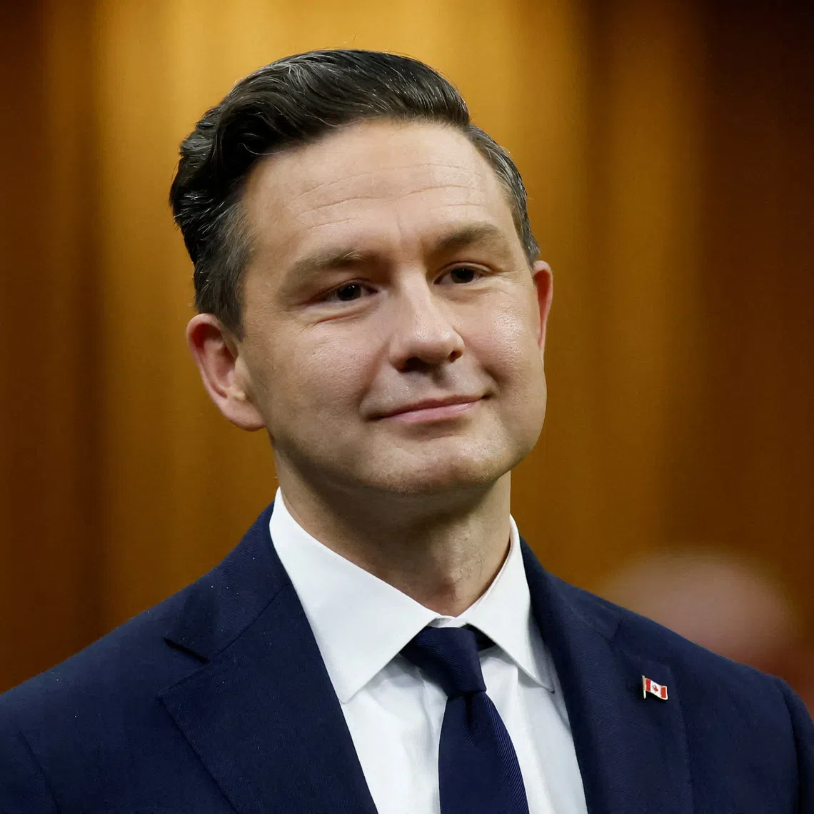 FILE PHOTO: Conservative Party of Canada leader Pierre Poilievre takes part in Question Period in the House of Commons on Parliament Hill in Ottawa, Ontario, Canada September 15, 2025. REUTERS/Blair Gable/File Photo