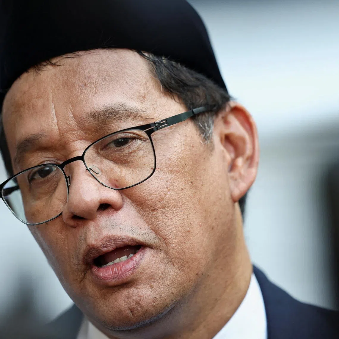 Indonesia's newly appointed Finance Minister Purbaya Yudhi Sadewa speaks to journalists following his inauguration at the Presidential Palace in Jakarta, Indonesia, September 8, 2025. REUTERS/Willy Kurniawan