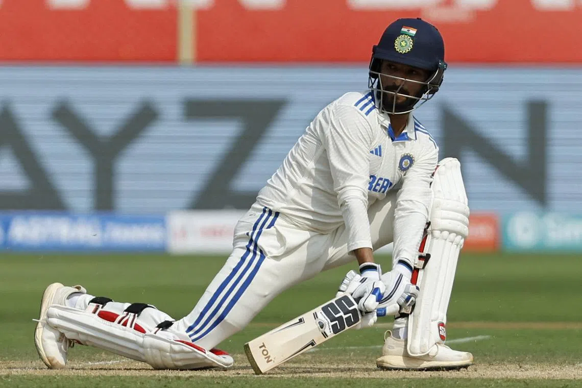 FILE PHOTO: Cricket - Second Test - India v England - Dr. Y.S. Rajasekhara Reddy ACA-VDCA Cricket Stadium, Visakhapatnam, India - February 2, 2024 India's Rajat Patidar in action REUTERS/Francis Mascarenhas/File Photo