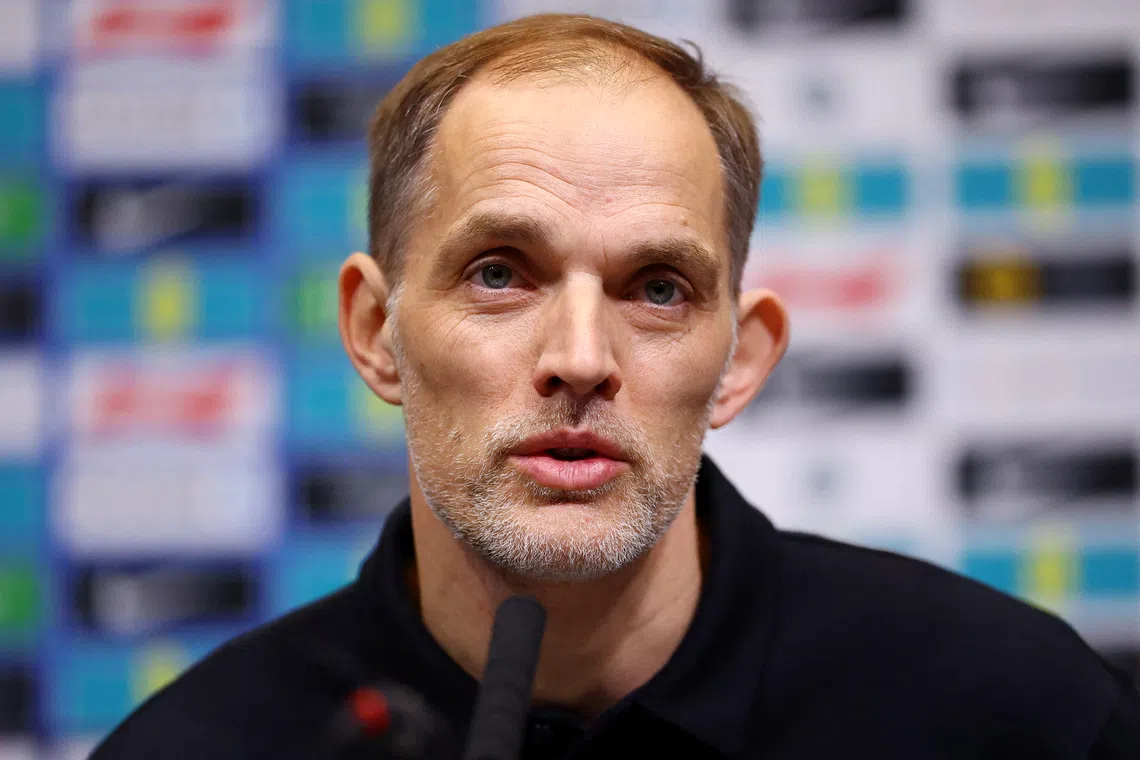 Soccer - England - Thomas Tuchel Press Conference - Wembley Stadium, London, Britain - March 14, 2025 England manager Thomas Tuchel during the press conference Action Images via Reuters/Andrew Boyers