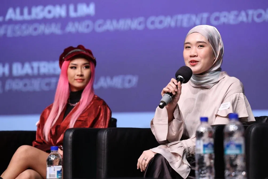 dlflamed -  Ms Hannah Batrisyia (Right) said that her negative experiences in gaming inspired her to co-found Project Get Flamed.

Credit: Project Get Flamed