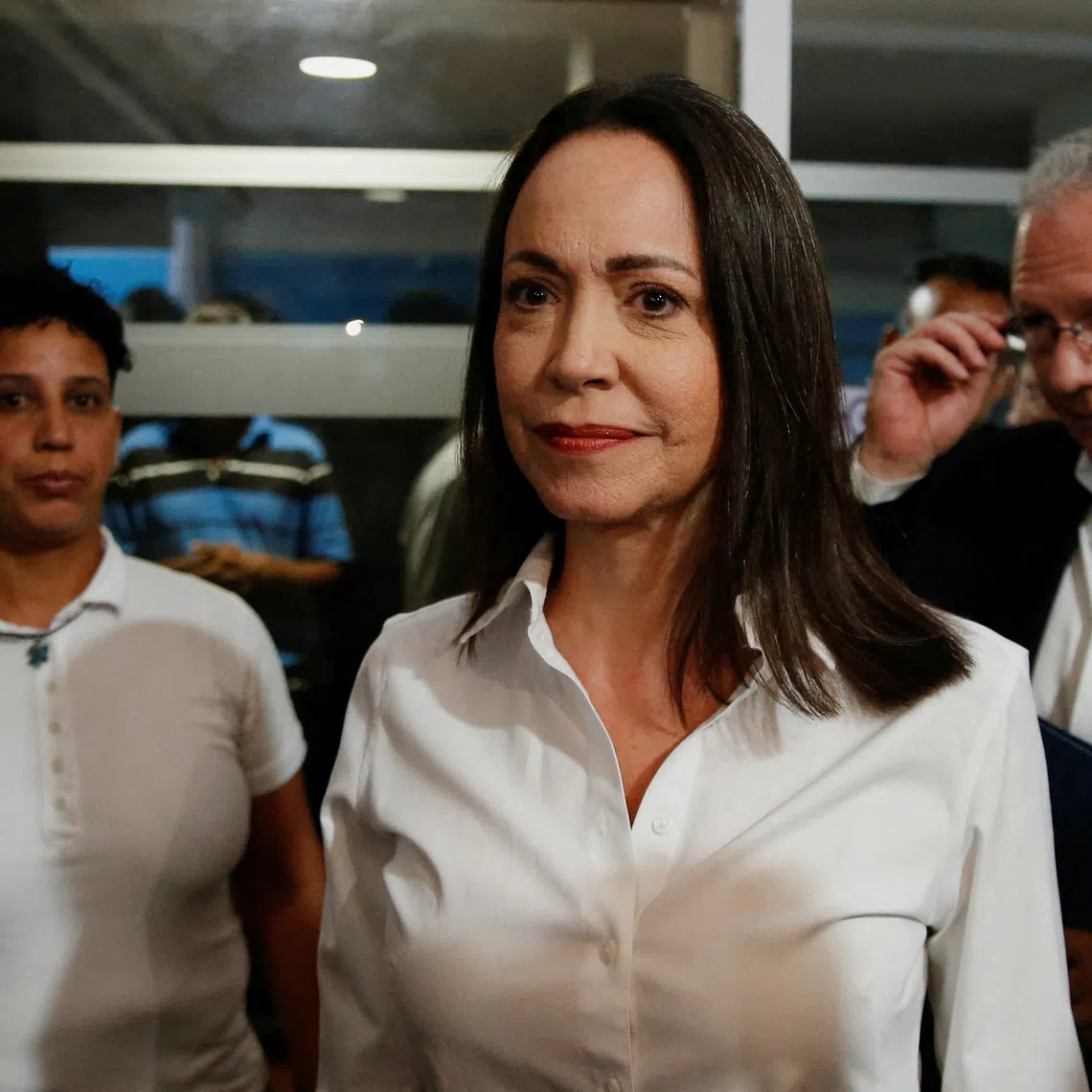 FILE PHOTO: Venezuelan opposition leader Maria Corina Machado attends a press conference, in Caracas, Venezuela, March 20, 2024. REUTERS/Leonardo Fernandez Viloria