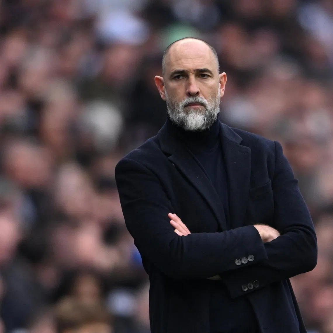 Soccer Football - Premier League - Tottenham Hotspur v Nottingham Forest - Tottenham Hotspur Stadium, London, Britain - March 22, 2026 Tottenham Hotspur manager Igor Tudor looks on REUTERS/Jaimi Joy