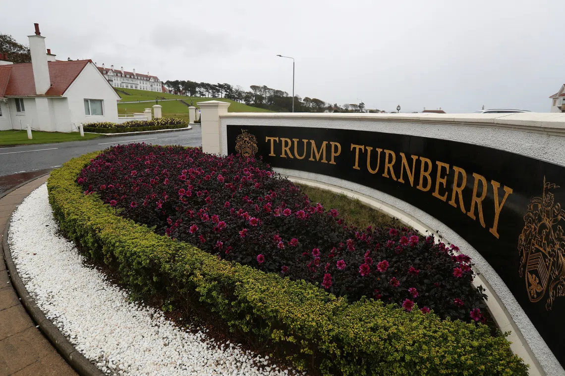 A view of the hotel at the Trump Turnberry Golf Resort Turnberry, Scotland, Britain October 3, 2020. Picture taken October 3, 2020. REUTERS/Russell Cheyne
