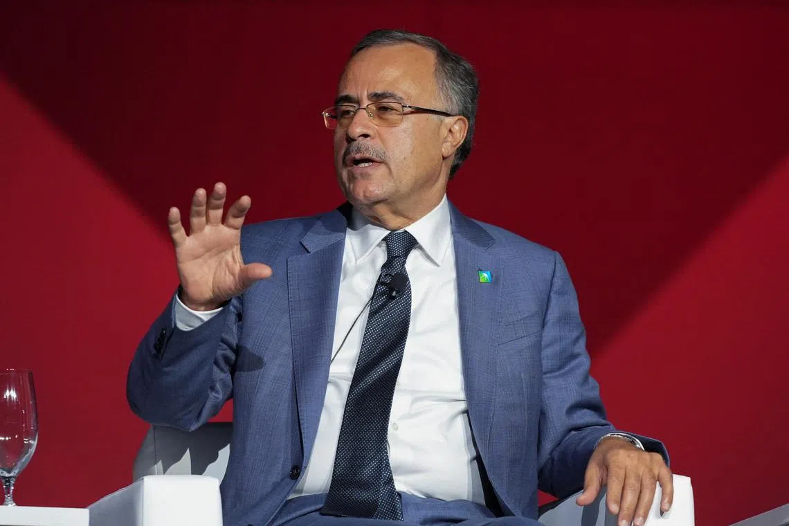 Aramco's President and CEO Amin Nasser speaks at the World Petroleum Congress in Calgary, Alberta, Canada September 18, 2023.  REUTERS/Kevin Udahl NO RESALES. NO ARCHIVES