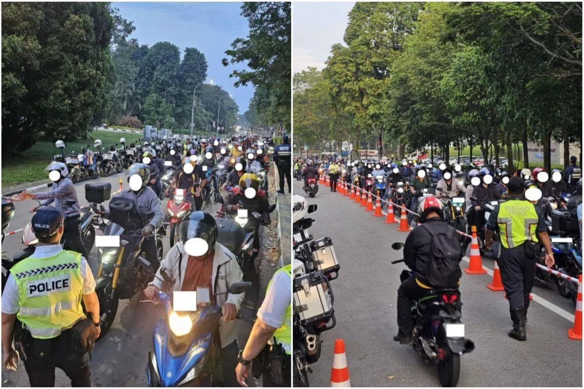 10 motorcyclists arrested for riding without licences, insurance in Woodlands