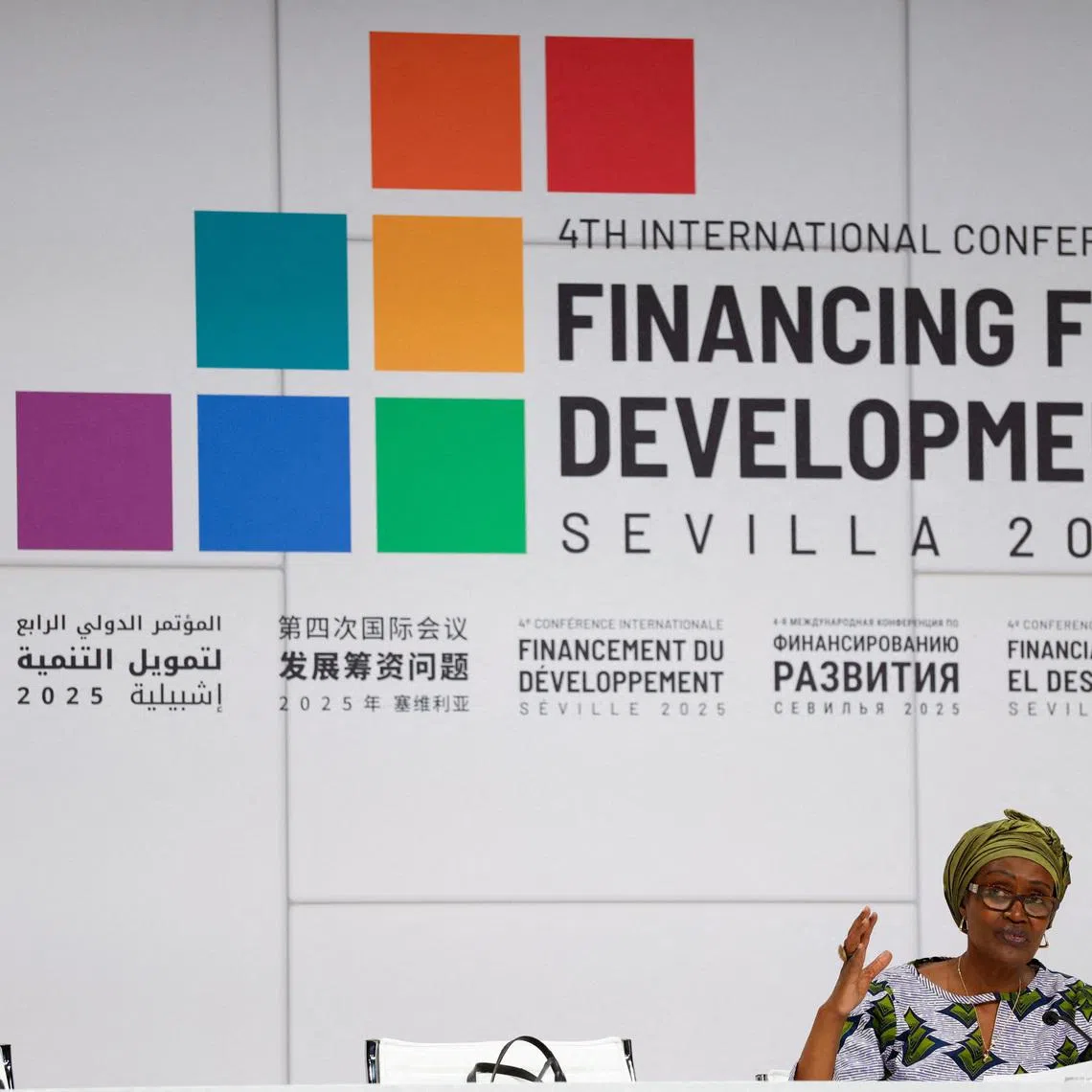 FILE PHOTO: Winnie Byanyima, executive director of UNAIDS, attends the 4th International Conference on Financing for Development, in Seville, Spain, July 1, 2025. REUTERS/Marcelo del Pozo/File Photo