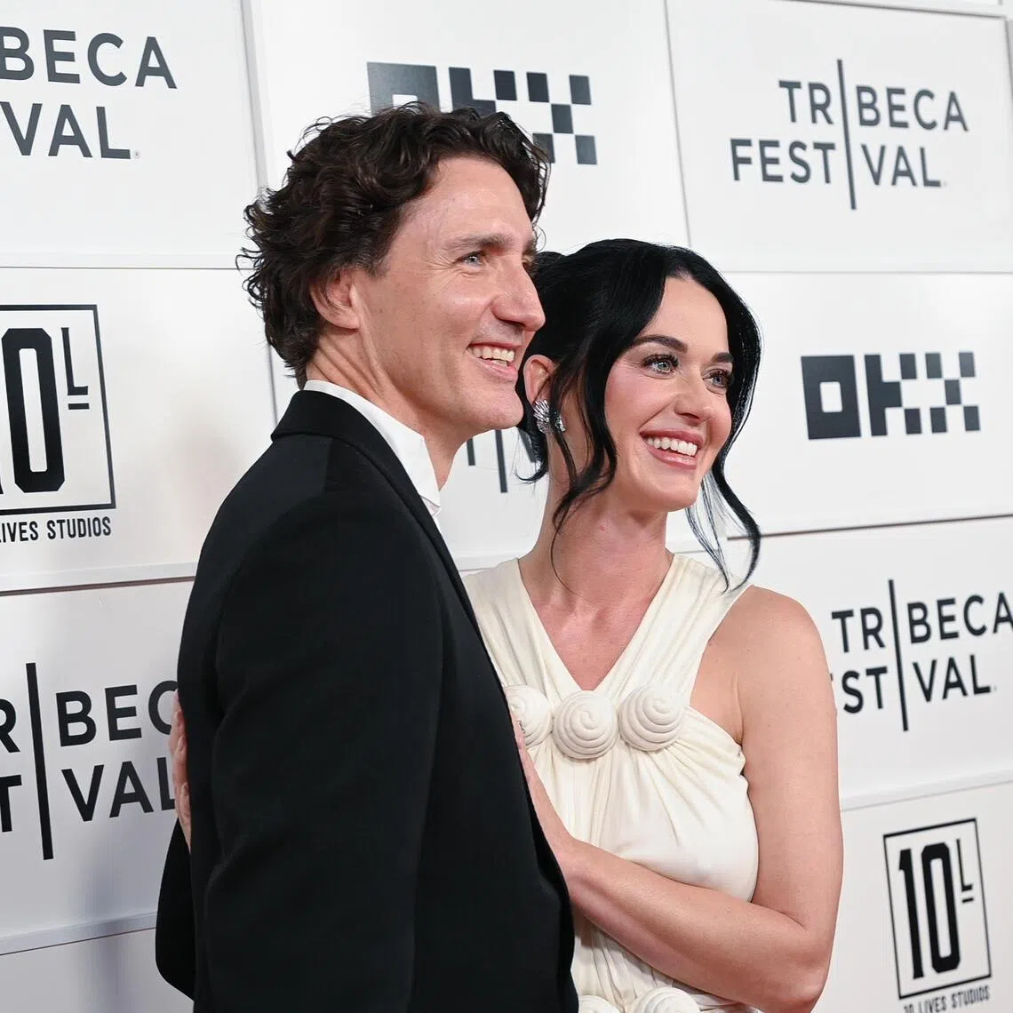 Justin Trudeau and Katy Perry at the Katy Perry: The Lifetimes Tour - Live From Paris' premiere at the 2026 Tribeca Festival, New York.