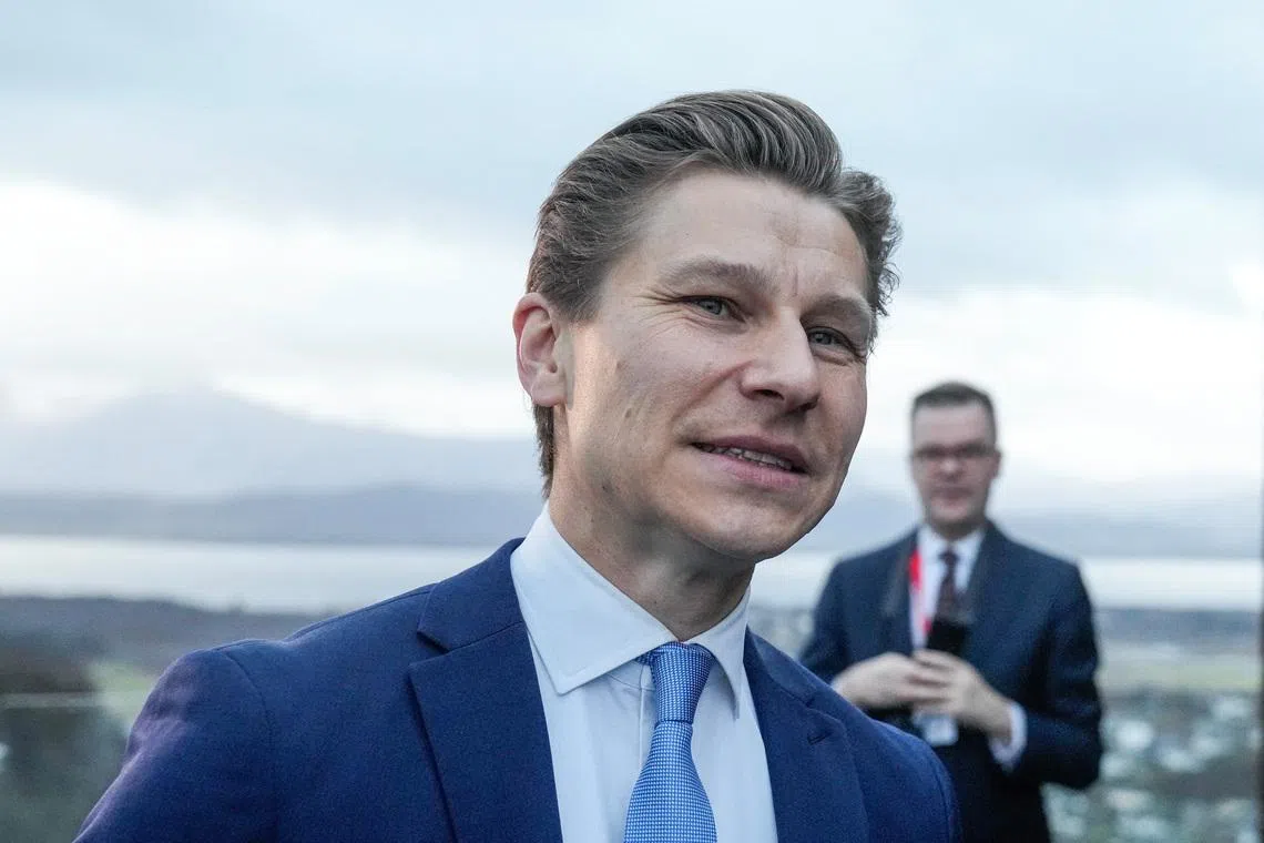 Finnish Minister of Defence Antti Hakkanen attends the defense ministers' meeting of the Joint Expeditionary Force (JEF), in Bodoe, Norway, November 5, 2025. NTB/Fredrik Varfjell via REUTERS
