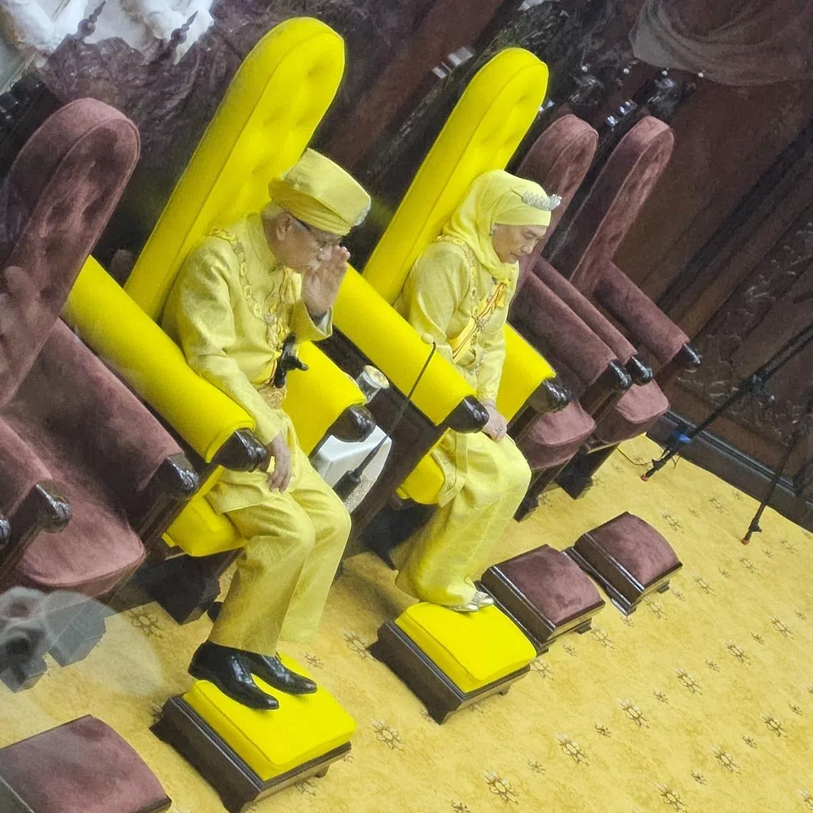 Seats beside Negeri Sembilan Malay ruler Tuanku Muhriz Tuanku Munawir in the state assembly were left vacated.