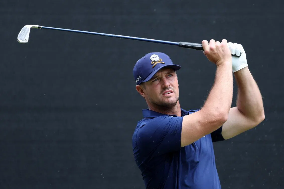 FILE PHOTO: Golf - LIV Golf - Hong Kong - Hong Kong Golf Club, Sheung Shui, Hong Kong - March 9, 2025 Crushers GC's Bryson DeChambeau in action during the final round REUTERS/Tyrone Siu/File Photo
