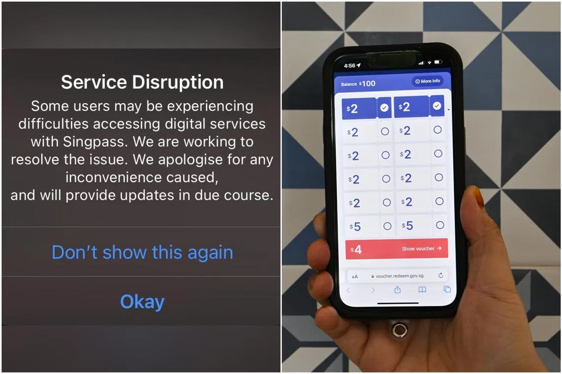 The intermittent Singpass problem also affected access to other government online services.