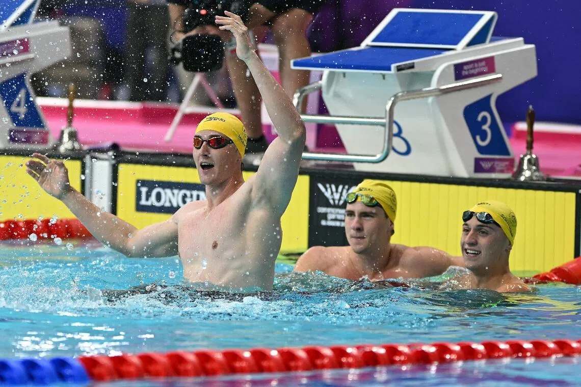 Australia’s Cameron McEvoy in high spirits after winning the Commonwealth Games 50m freestyle final at the Tollcross International Swimming Centre in Glasgow on July 26, 2026.