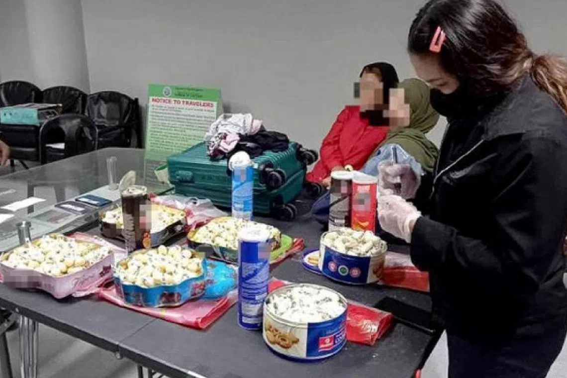 The mother-daughter duo were detained by officers at the Ninoy Aquino International Airport.