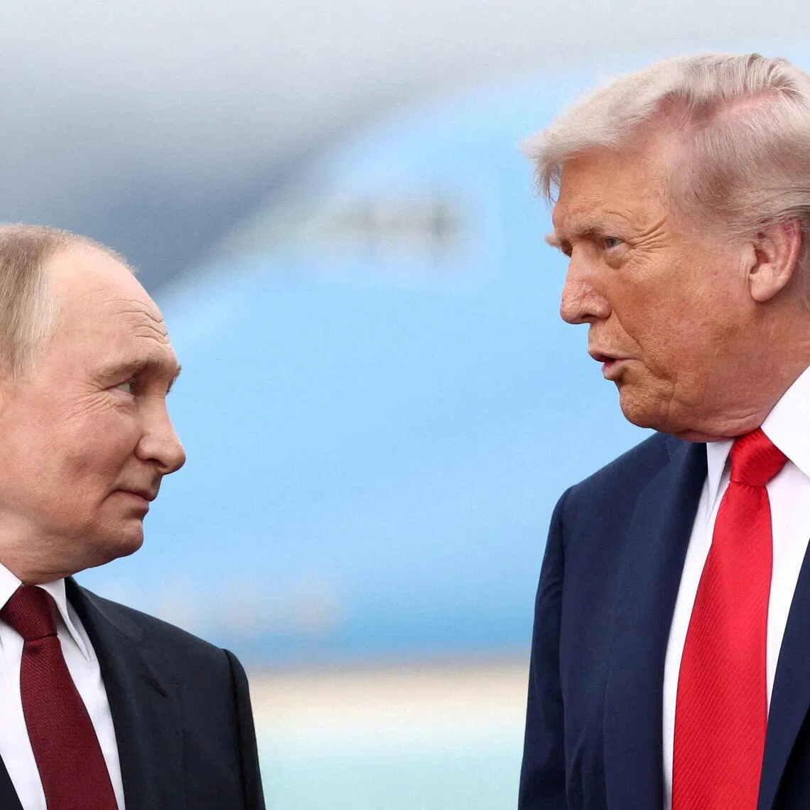 US President Donald Trump speaking with Russian President Vladimir Putin in 2025, as they meet to negotiate for an end to the war in Ukraine.