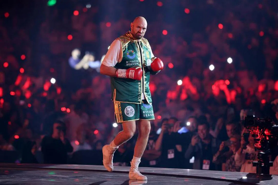 Boxing - Tyson Fury v Francis Ngannou - Riyadh Arena, Riyadh, Saudi Arabia - October 28, 2023 Tyson Fury arrives before his WBC Heavyweight Title fight against Francis Ngannou REUTERS/Ahmed Yosri