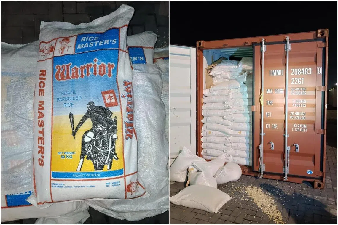 The drugs, which originated from Brazil and were en route to a port in India, were discovered inside bags of beans. 