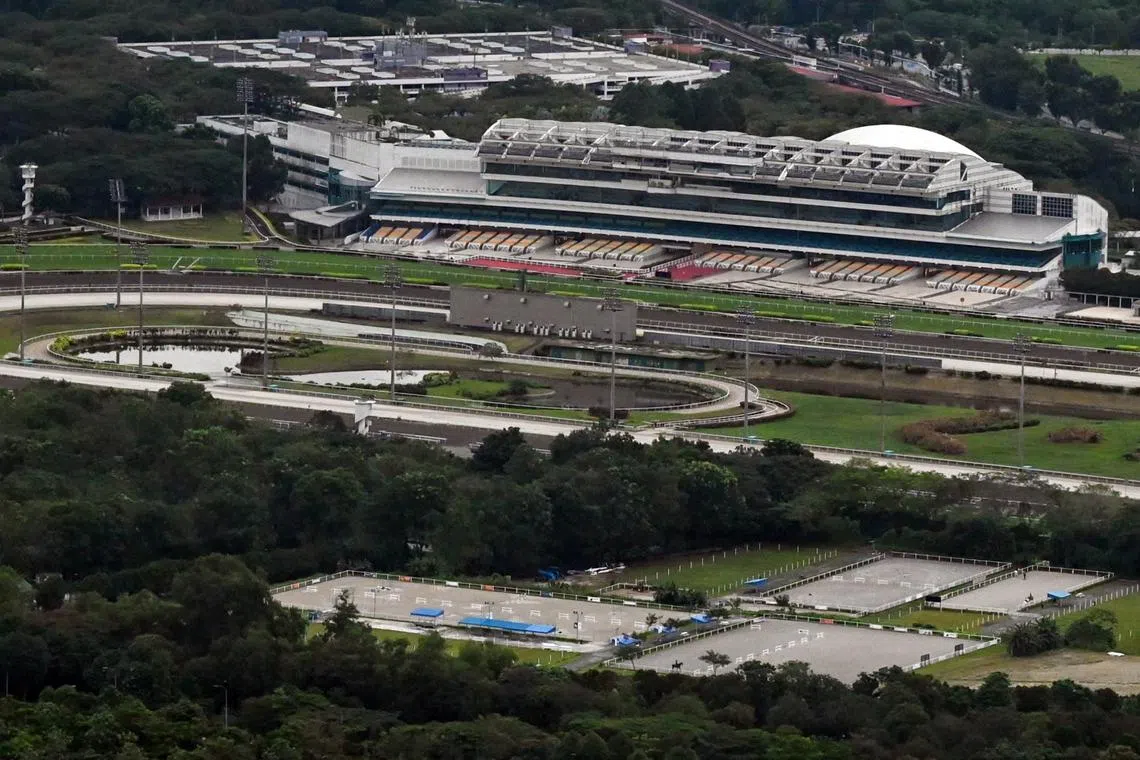 ST20240622_202451392588 Kua Chee Siong/ pixgeneric/ Generic pix of an aerial view of the Singapore Turf Club on June 22, 2024.