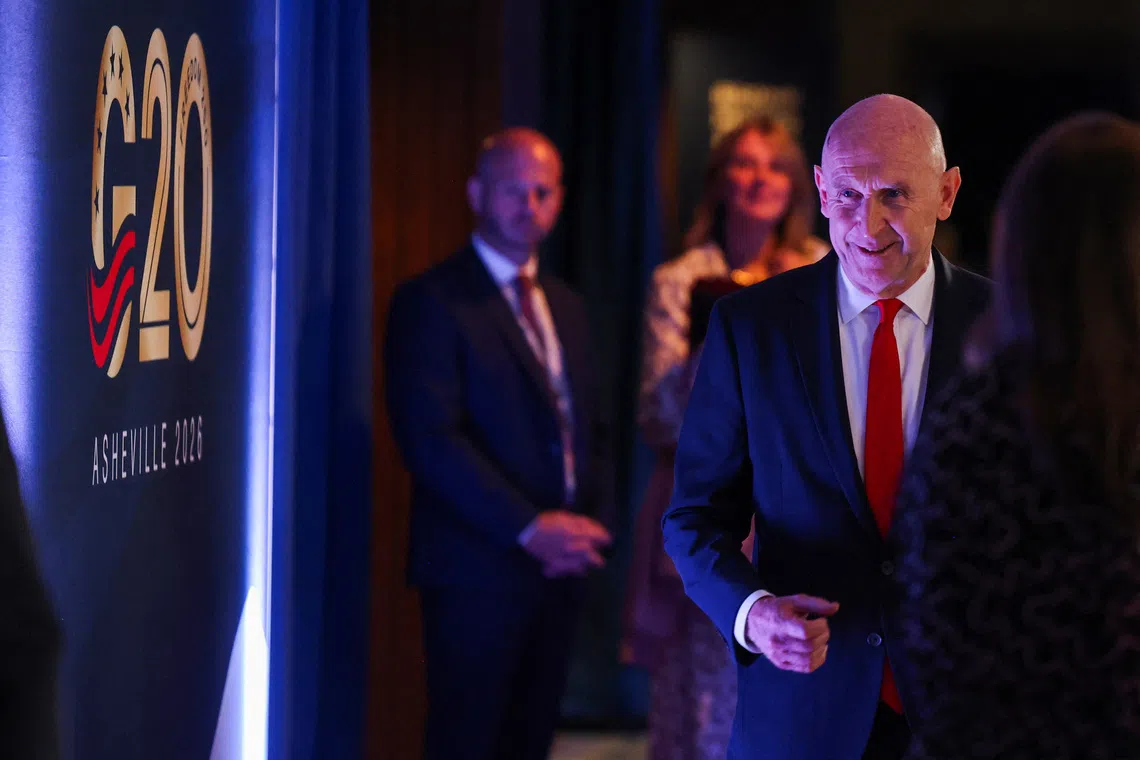 Britain's Chancellor of the Exchequer John Healey walks, as finance ministers and central bank governors from G20 countries meet in Asheville, North Carolina, U.S., August 31, 2026. REUTERS/Sam Wolfe