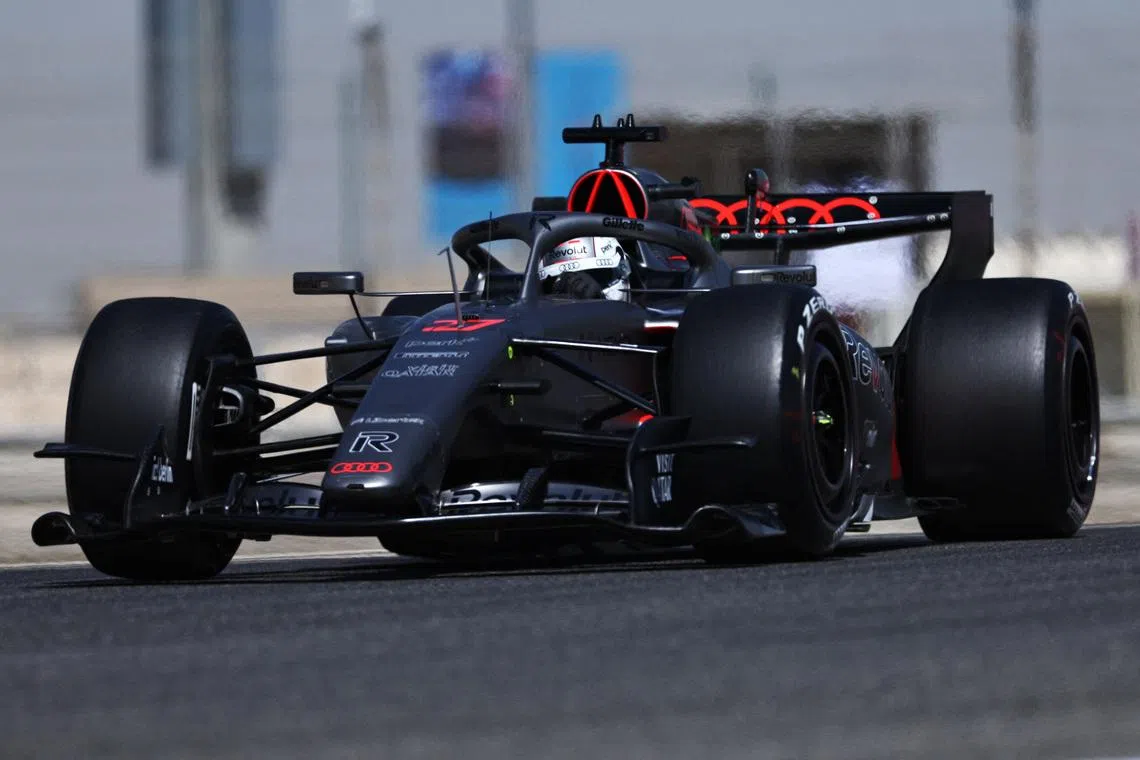 Formula One F1 - Pre Season Testing - Bahrain International Circuit, Sakhir, Bahrain - February 18, 2026 Audi's Nico Hulkenberg during the pre season testing REUTERS/Hamad I Mohammed
