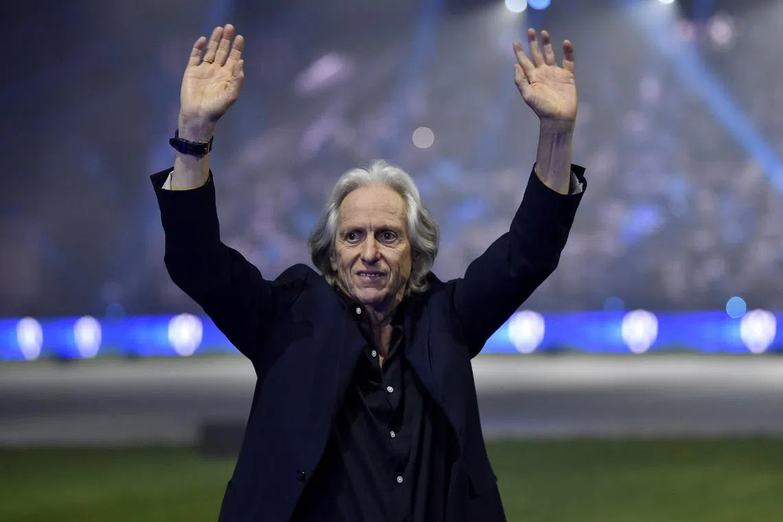 FILE PHOTO: Soccer Football - Saudi Pro League - Al Hilal celebrate winning the Saudi Pro League - Riyadh Park Stadium, Riyadh, Saudi Arabia - May 24, 2024 Al Hilal coach Jorge Jesus celebrates after winning the Saudi Pro League REUTERS/Stringer/File Photo