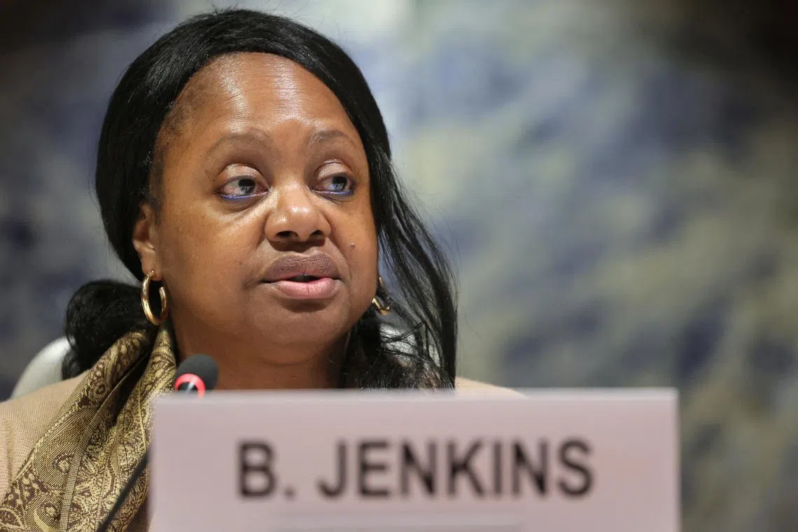 United States Under Secretary of State for Arms Control and International Security Bonnie Jenkins attends the Conference on Disarmament at the United Nations in Geneva, Switzerland February 27, 2023. REUTERS/Denis Balibouse/ File Photo