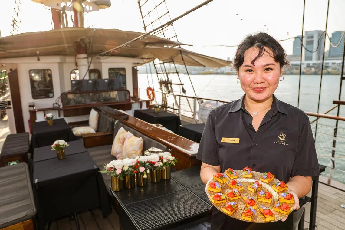 Ms Priscilla Pang, who graduated with a Higher Nitec in Passenger Services from the Institute of Technical Education, had interned with Tall Ship Adventures.