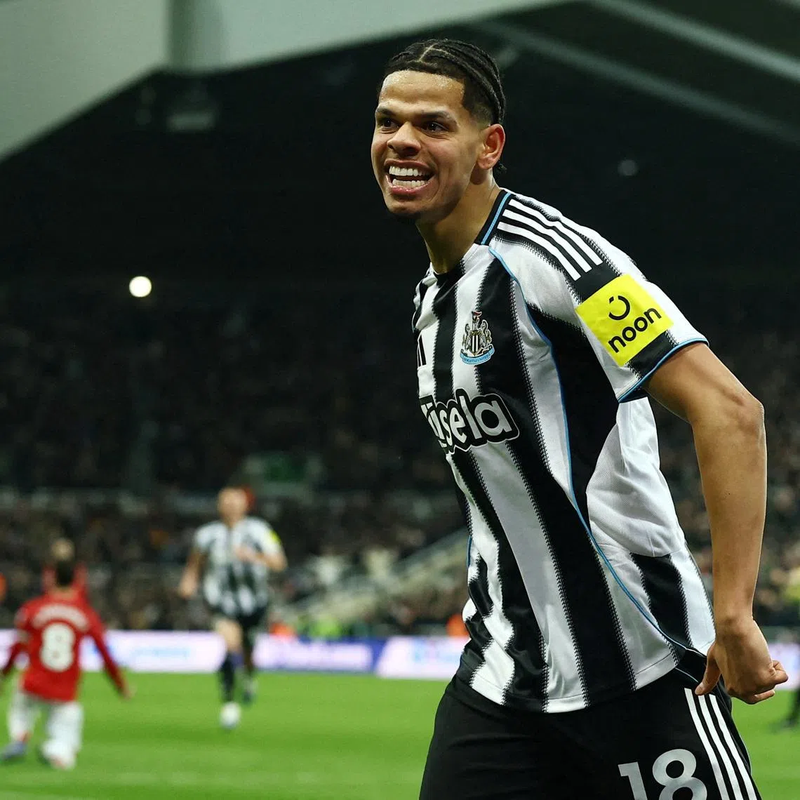 Soccer Football - Premier League - Newcastle United v Manchester United - St James' Park, Newcastle, Britain - March 4, 2026 Newcastle United's William Osula celebrates scoring their second goal Action Images via Reuters/Lee Smith
