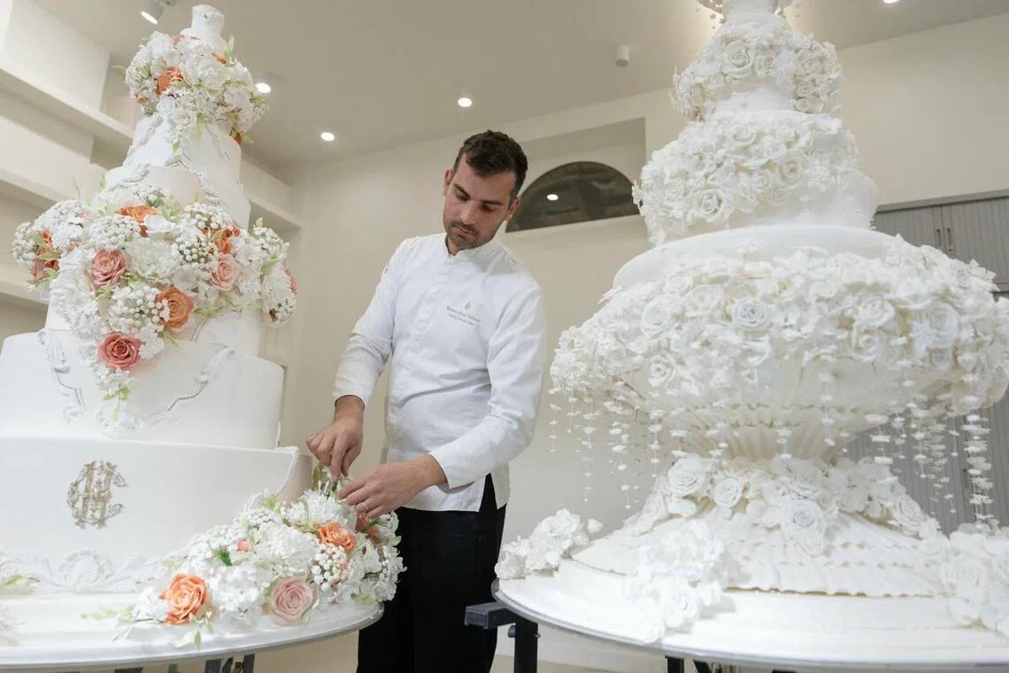 French pastry chef Bastien Blanc-Tailleur said his most  modest custom-made cakes start at €20,000 (S$29,940).