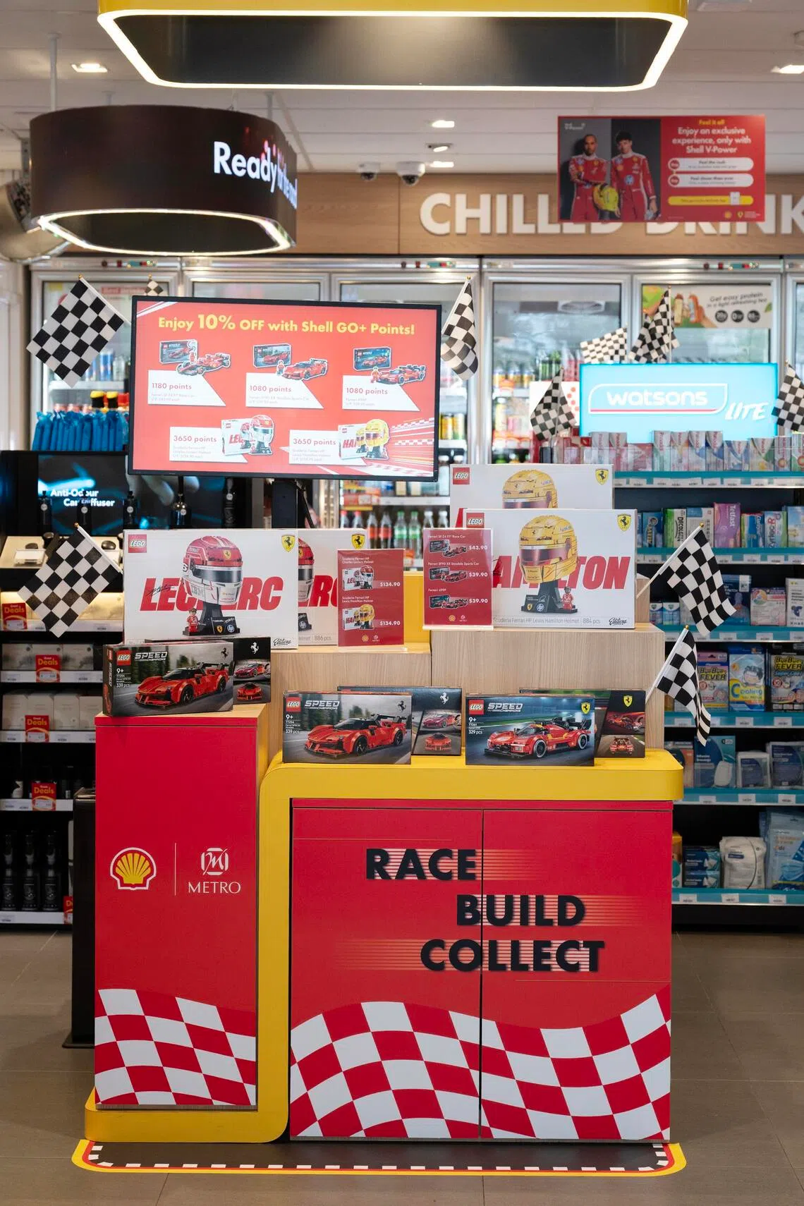 Metro is offering Formula 1 collectibles at eight Shell service stations in Singapore.