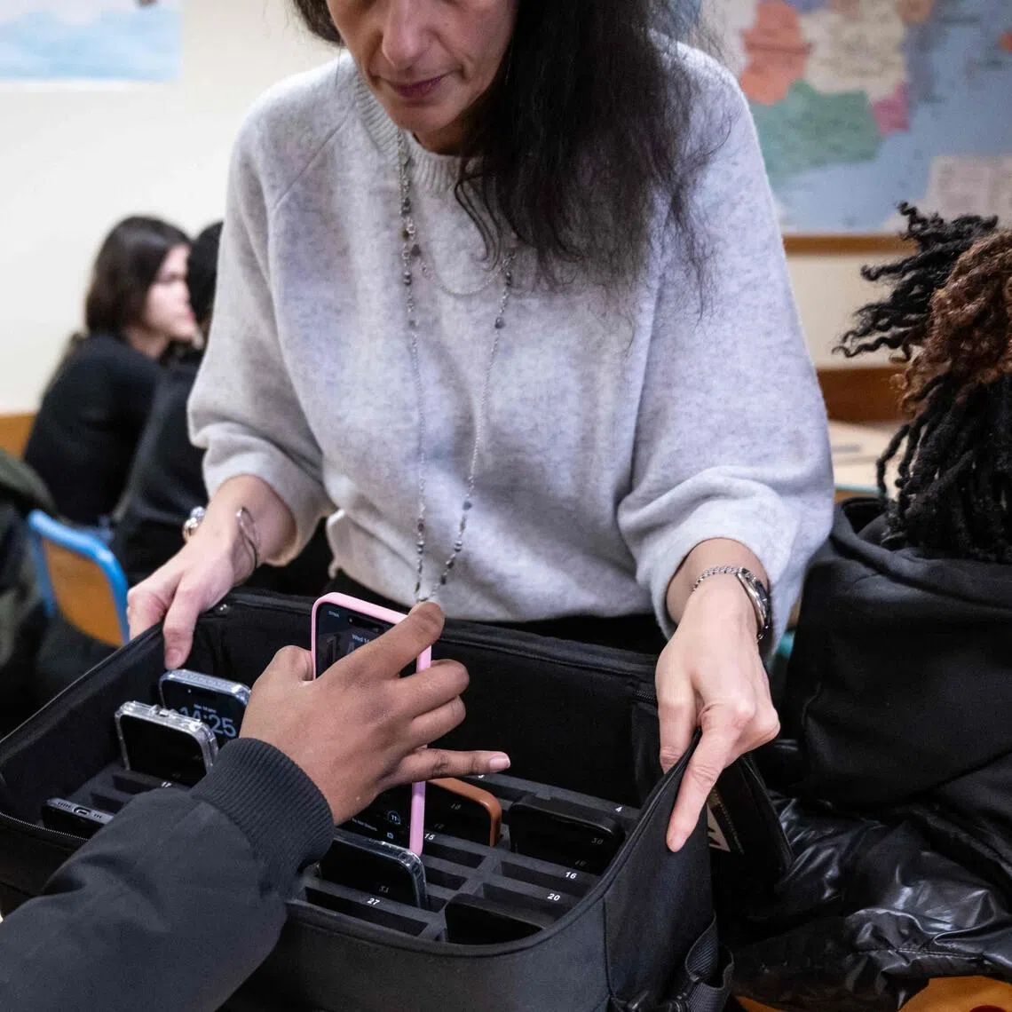 France’s Parliament approved legislation in July banning both social media access for children under 15 and mobile phone use in high schools.