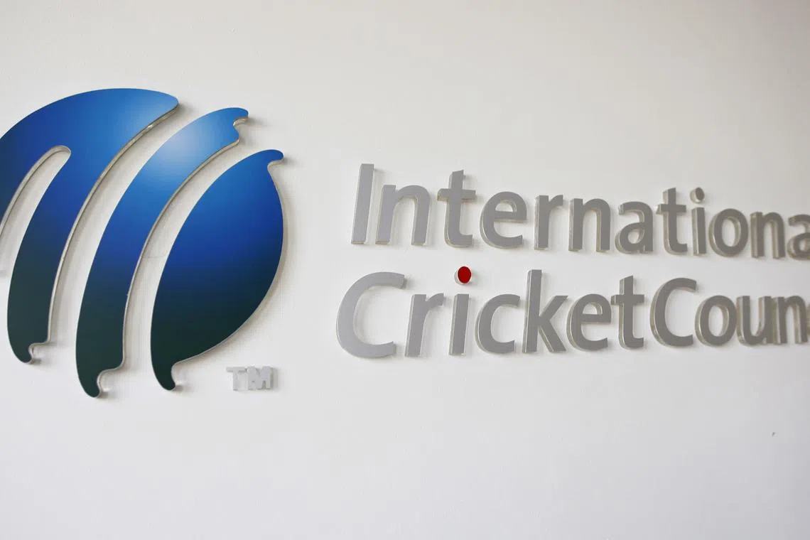 FILE PHOTO: The International Cricket Council (ICC) logo at the ICC headquarters in Dubai, October 31, 2010.   REUTERS/Nikhil Monteiro/File Photo