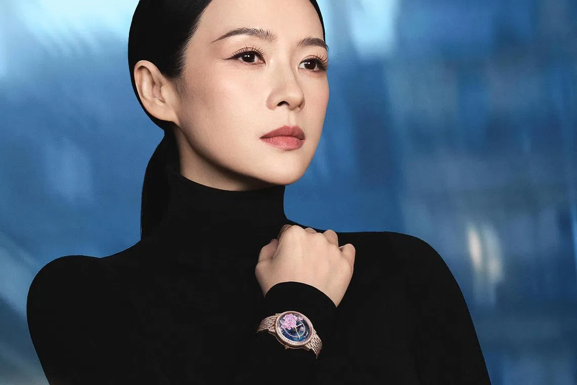 Jaeger-LeCoultre's ambassador Chinese actress Zhang Ziyi wearing the Rendez-vous Shooting Star