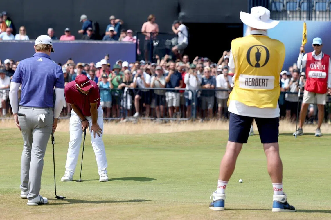 Lucas Herbert ‘disappointed’ but proud after record-equalling round of 62 at British Open