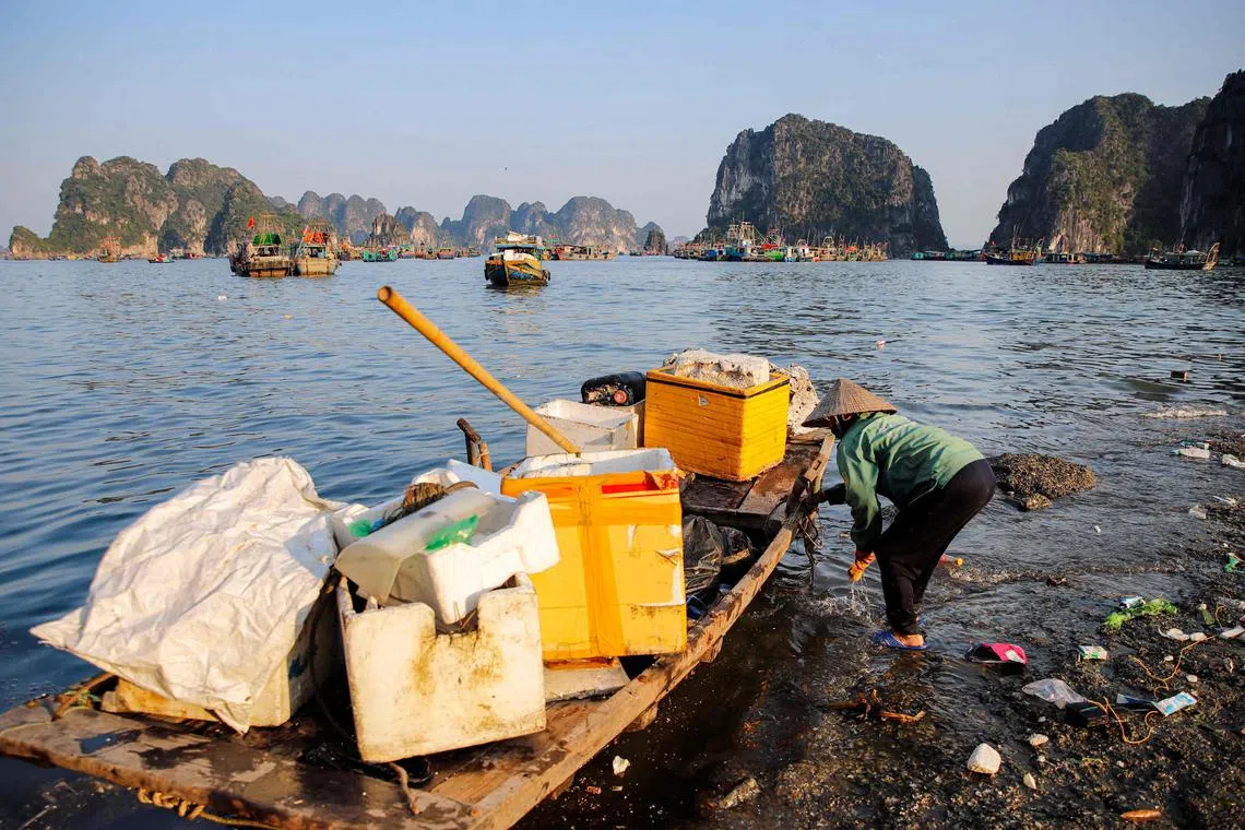 Over seven million visitors came to see the limestone karsts of Ha Long Bay in 2022.  They left behind tonnes of plastic waste.