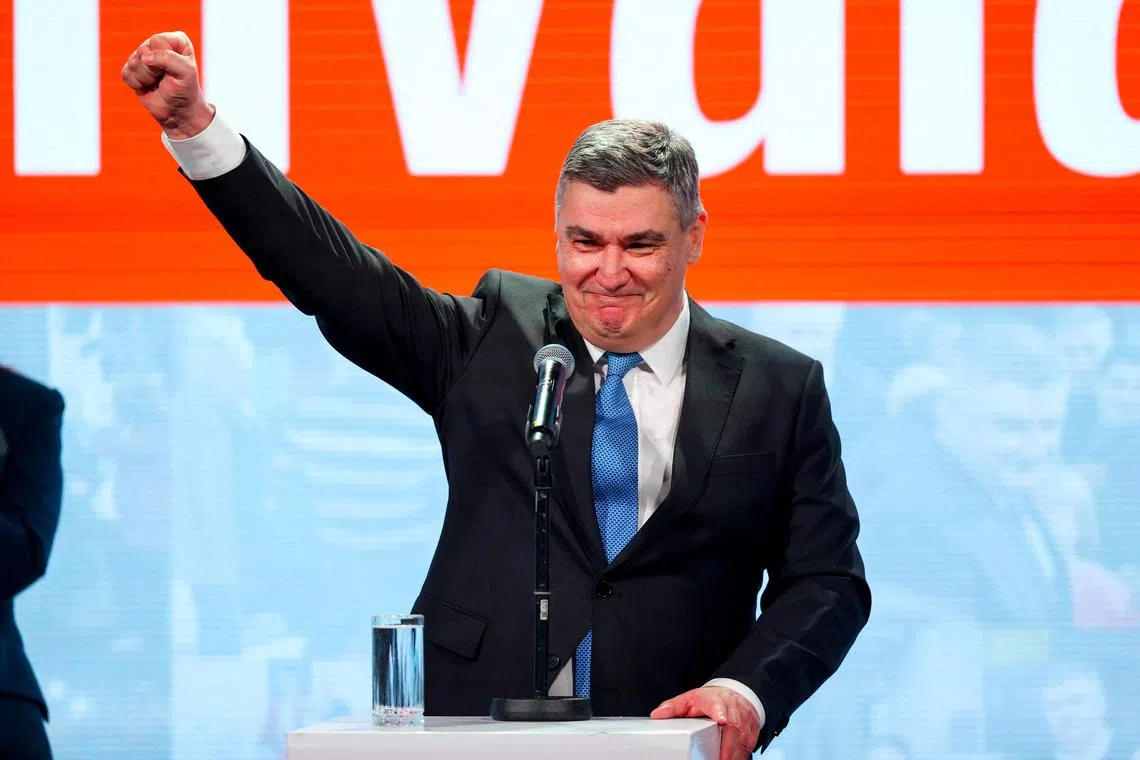 Croatian President Zoran Milanovic took more than 74 per cent of the vote.