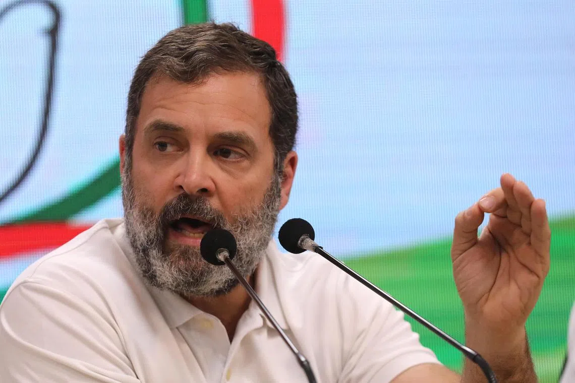 Rahul Gandhi was ousted from Parliament as a lawmaker last Friday, after a local court convicted him of defaming Modi during an election speech in 2019.
