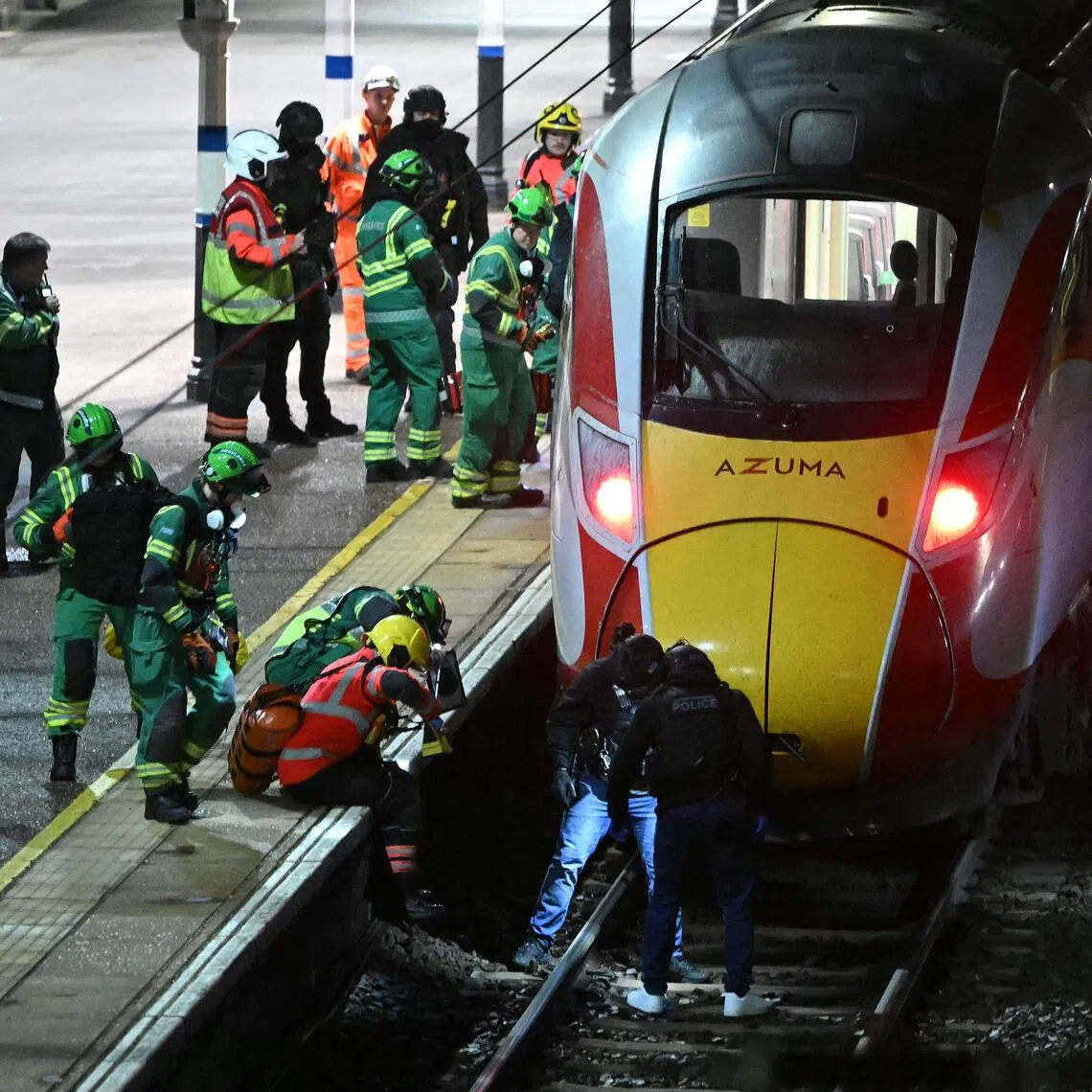 The incident forced the train to stop at Huntingdon station in Cambridgeshire. 